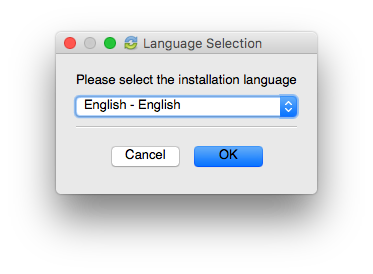 language selection - vBoxx sync tool installation