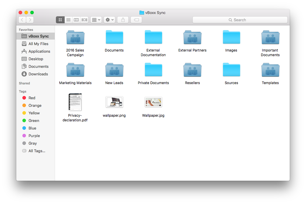 vBoxx sync folder macOS - vBoxxCloud