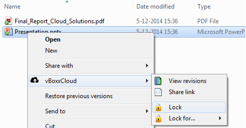 lock file on - vBoxxCloud