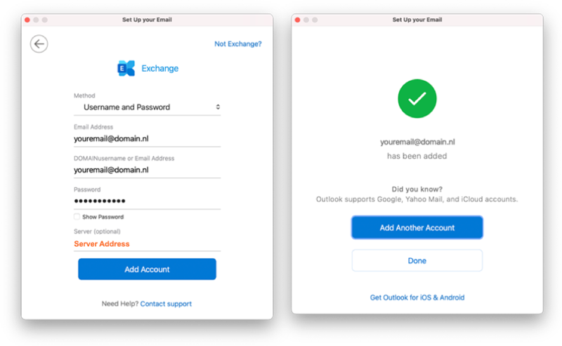 configuring outlook for mac os with exchange active sync - 4