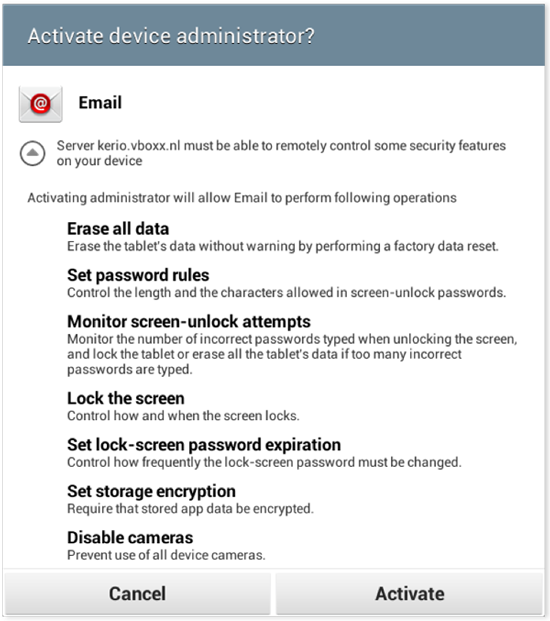 Configuring Kerio on Android devices - 4