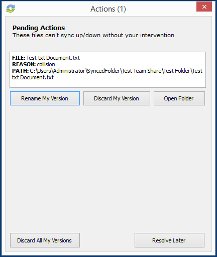 pending actions collision resolution - vBoxxCloud