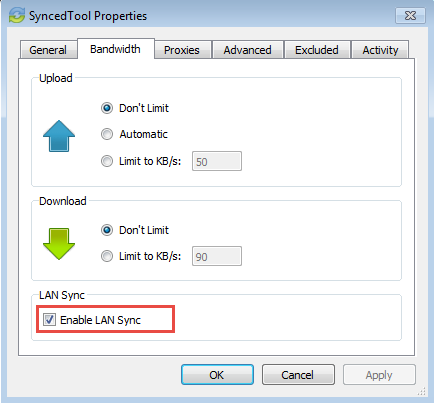 enable lan sync - vBoxxCloud